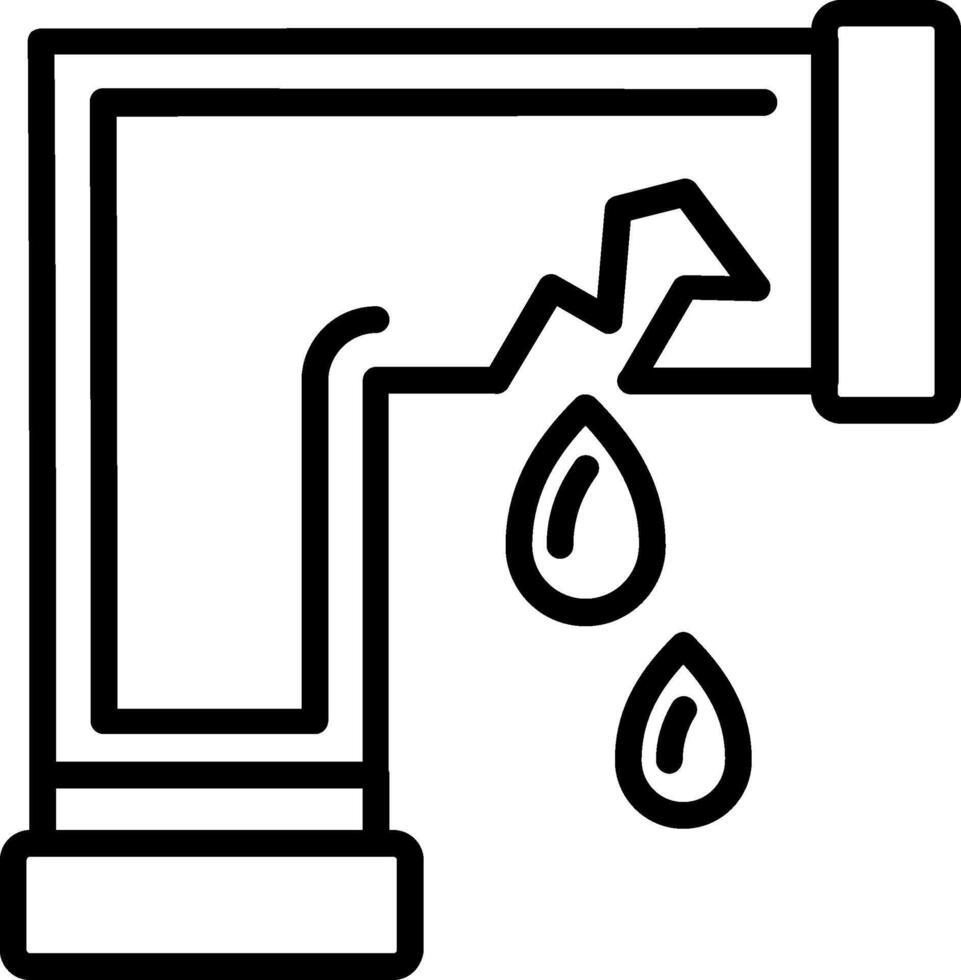 Leaking Line Icon Design vector