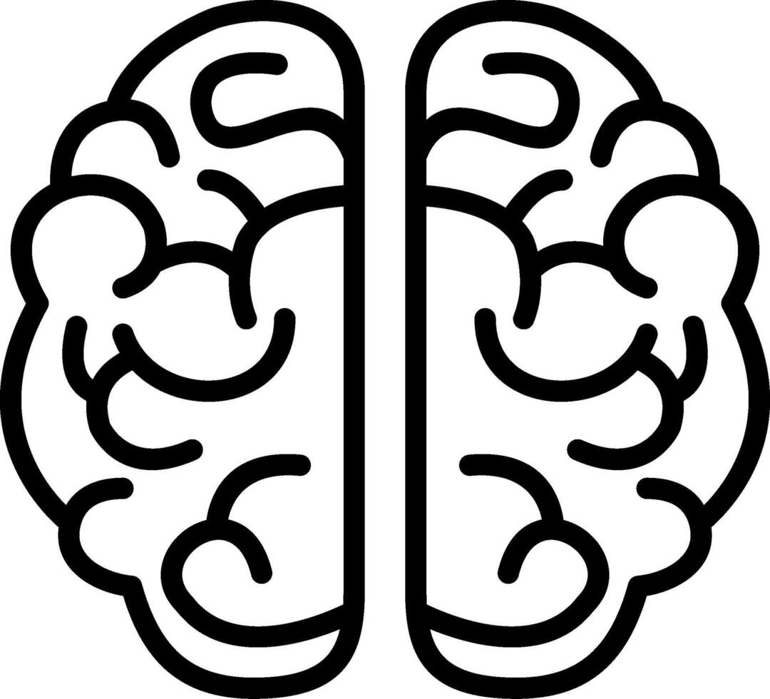 Mind Line Icon Design vector