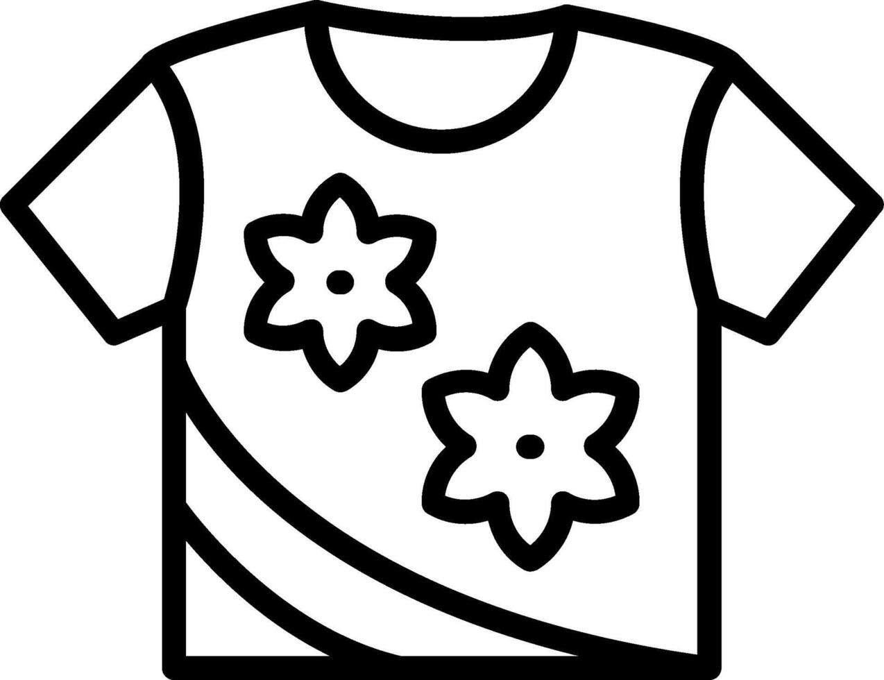 T Shirt Line Icon Design vector