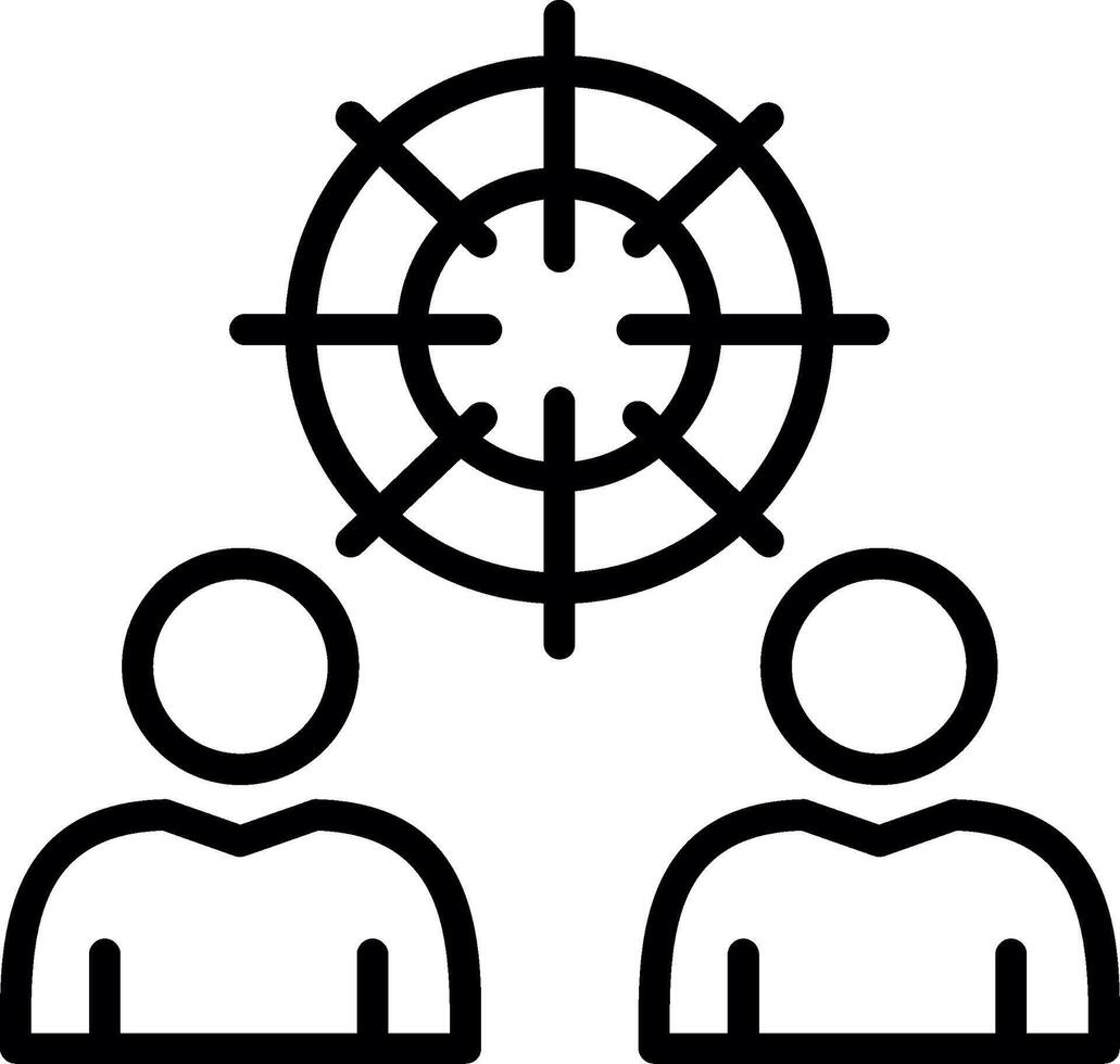 Target Line Icon Design vector