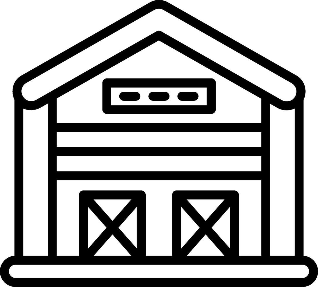 Warehouse Line Icon Design vector