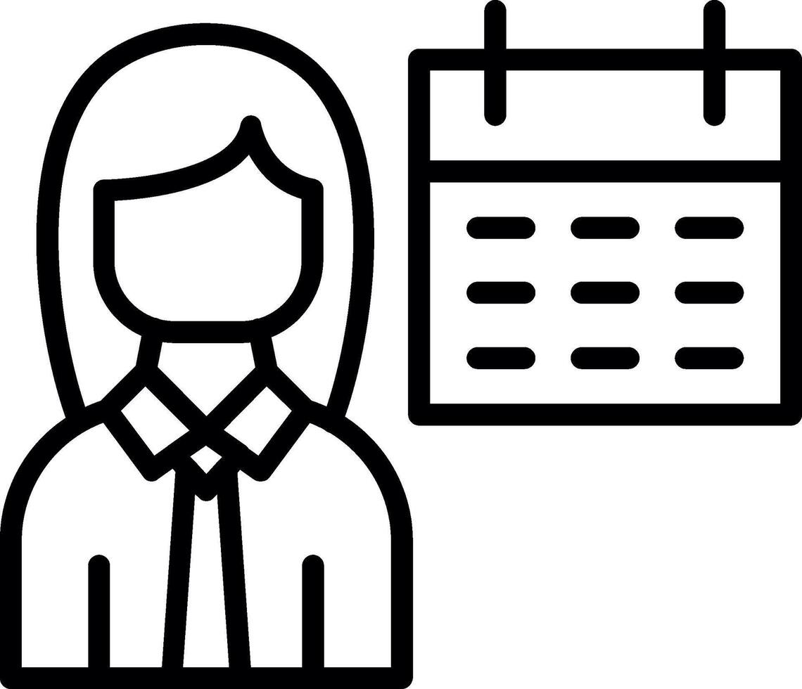 Calendar Line Icon Design vector