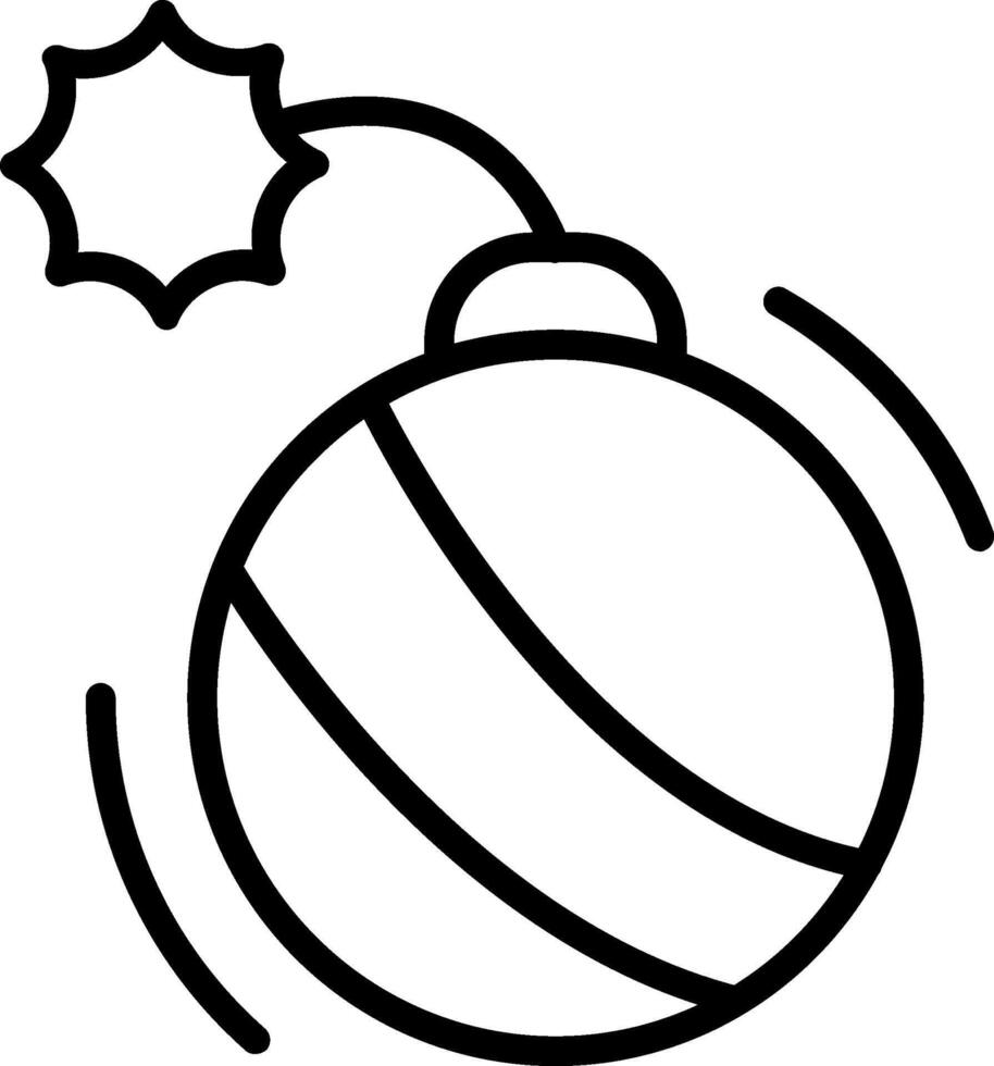 Bomb Line Icon Design vector
