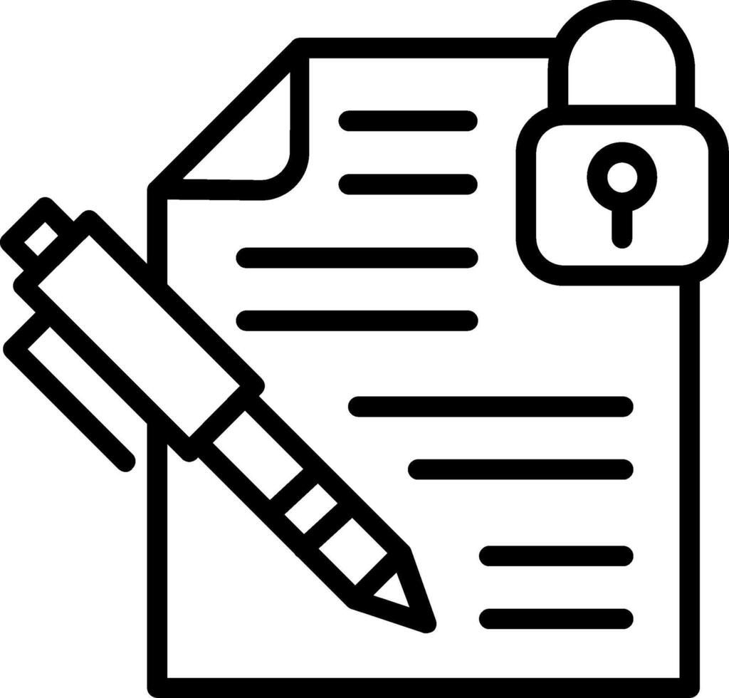 Confidential Line Icon Design vector