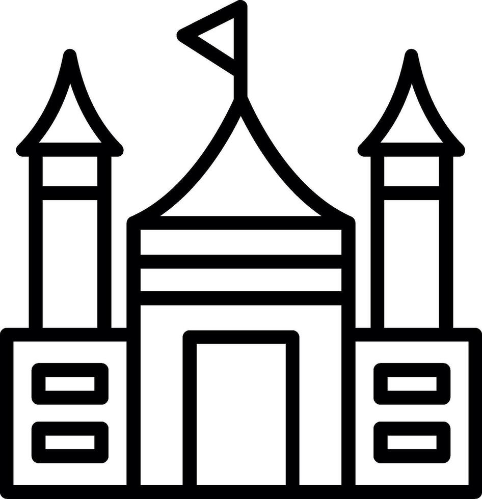 Disneyland Line Icon Design vector
