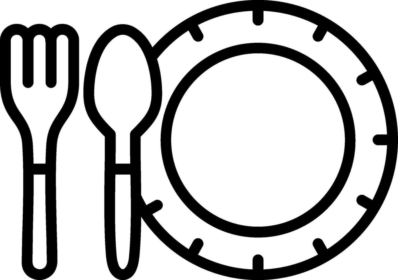 Cutlery Line Icon Design vector