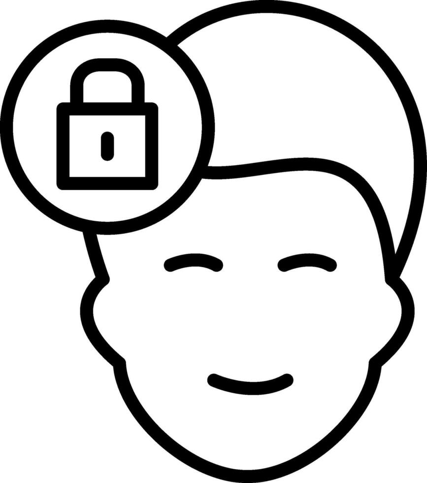 Face Line Icon Design vector