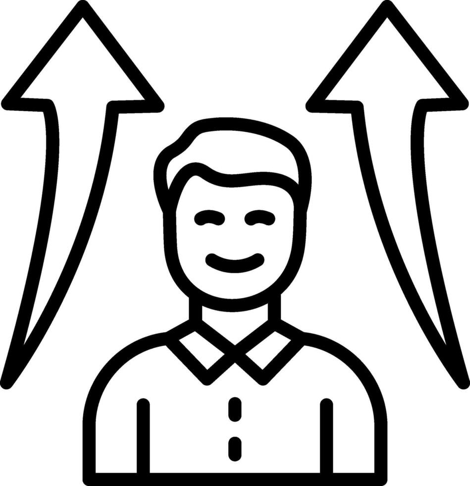 Growth Line Icon Design vector