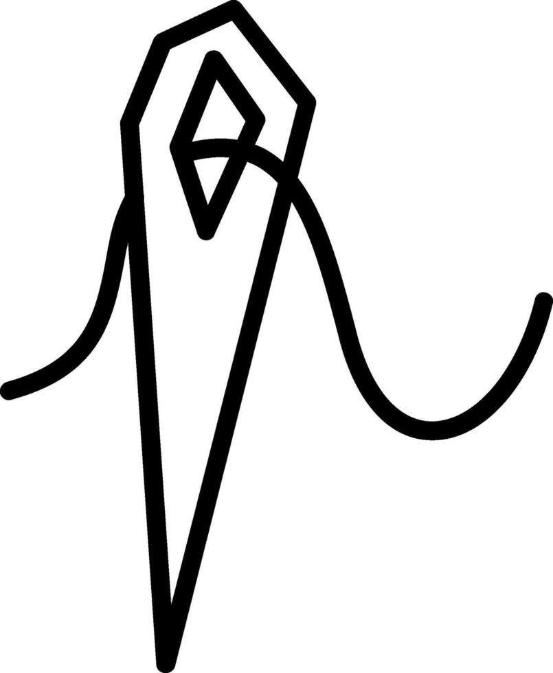 Needle Line Icon Design vector
