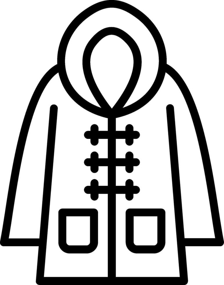 Raincoat Line Icon Design vector