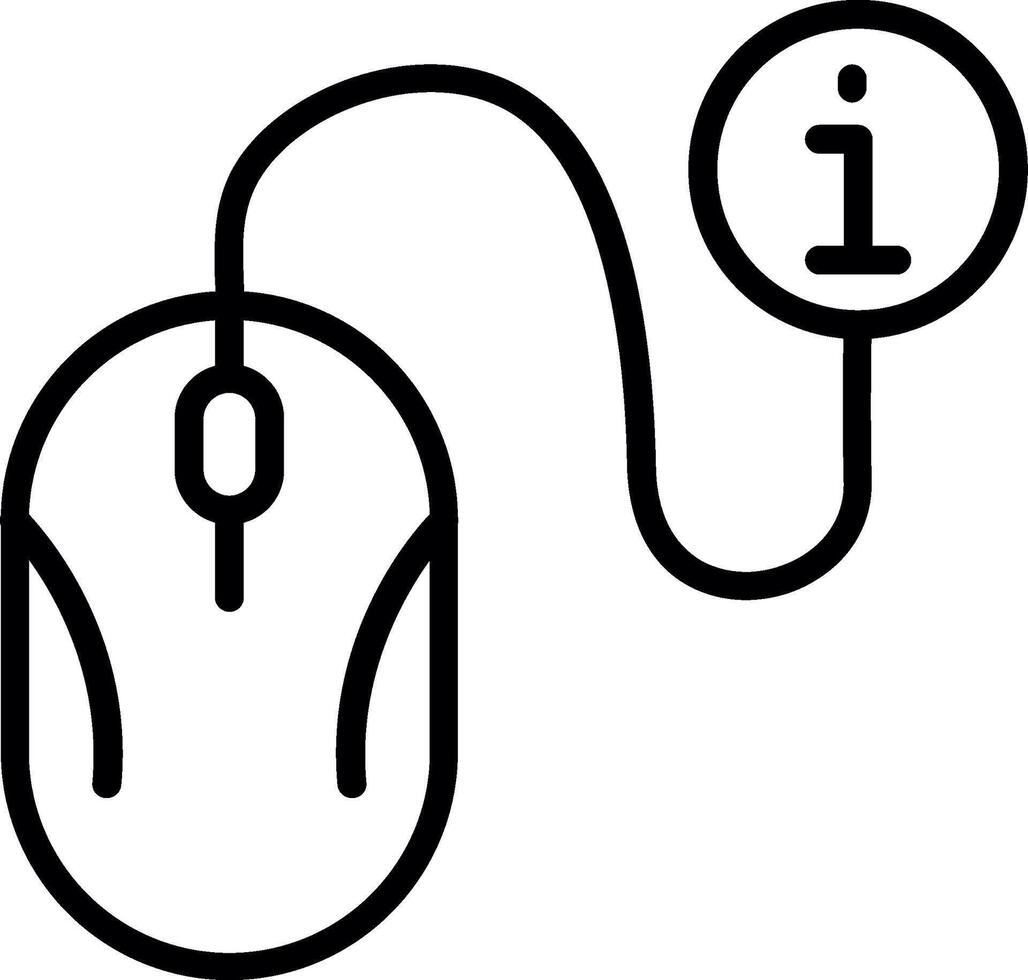 Mouse Line Icon Design vector