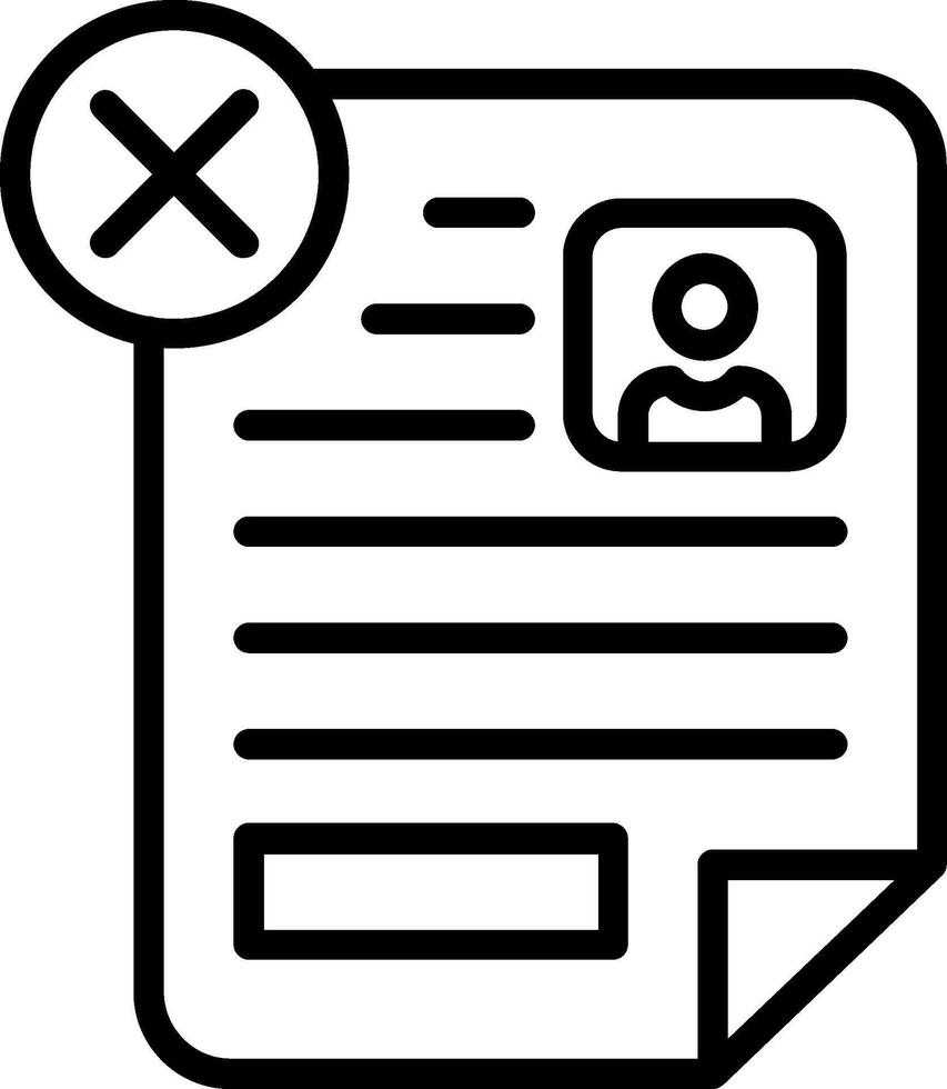 Rejected Line Icon Design vector