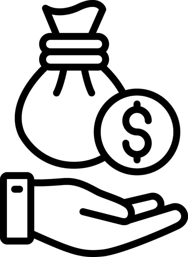 Savings Line Icon Design vector