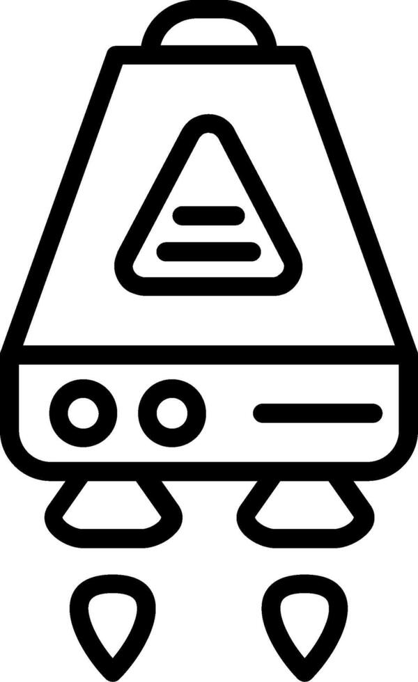 Space Capsule Line Icon Design vector