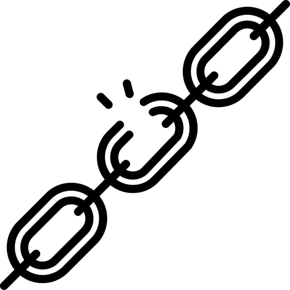 Unchain Line Icon Design vector