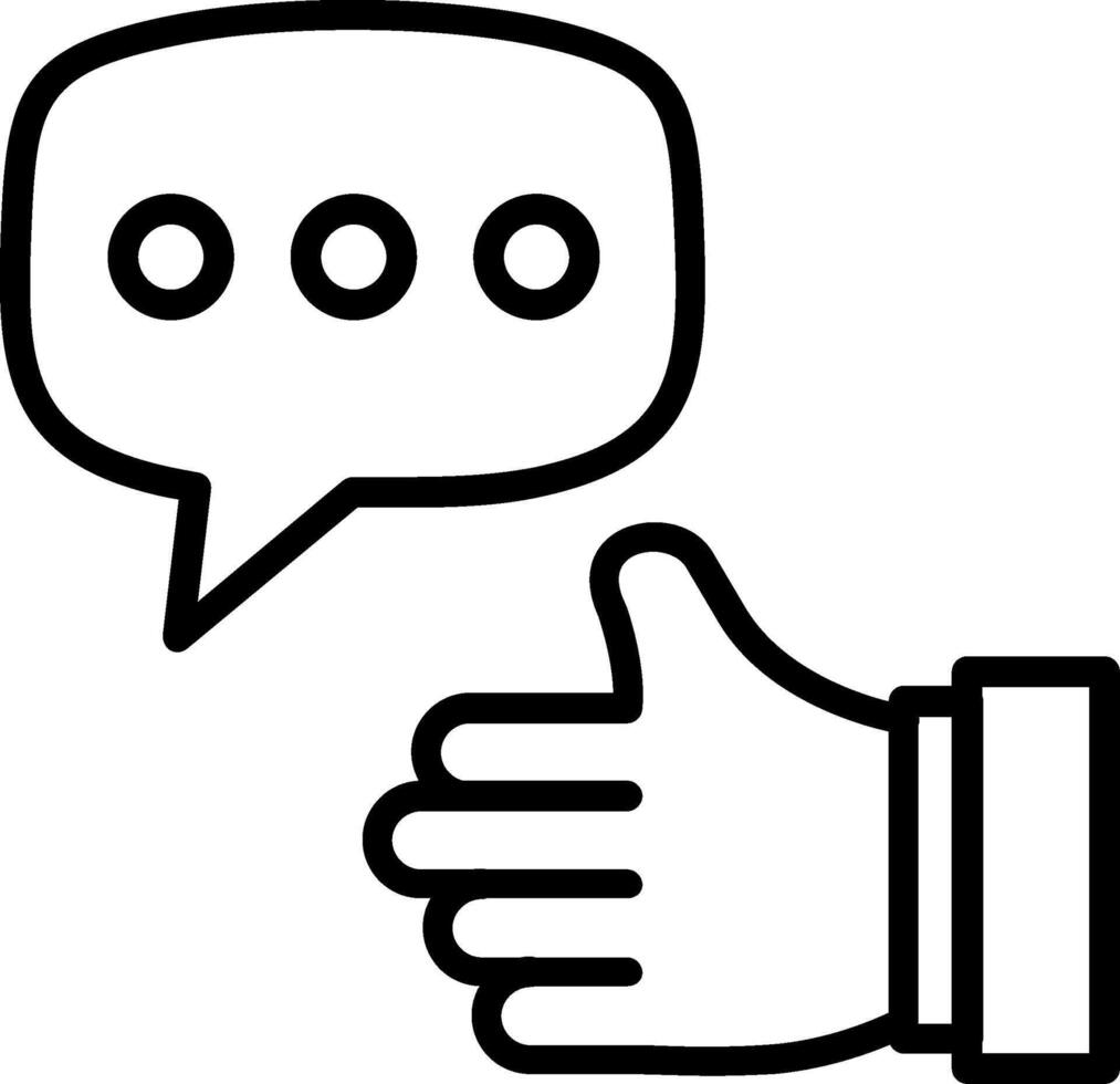 Thumbs Up Line Icon Design vector
