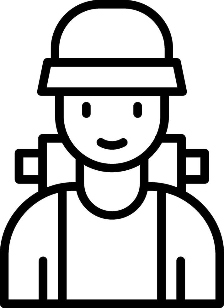 Travelers Line Icon Design vector