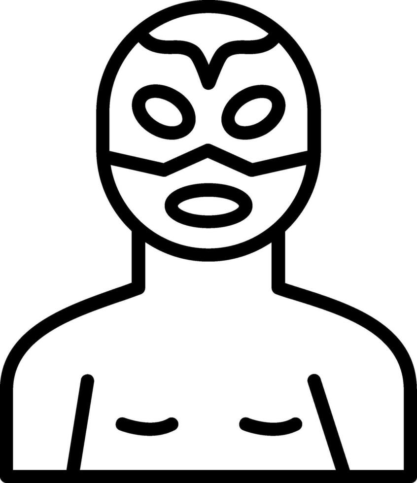 Wrestler Line Icon Design vector