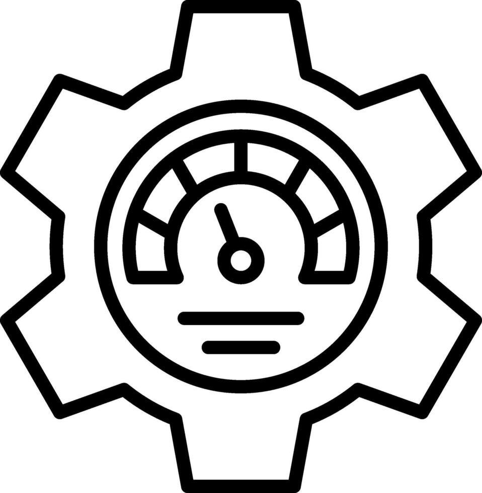Gear Line Icon Design vector
