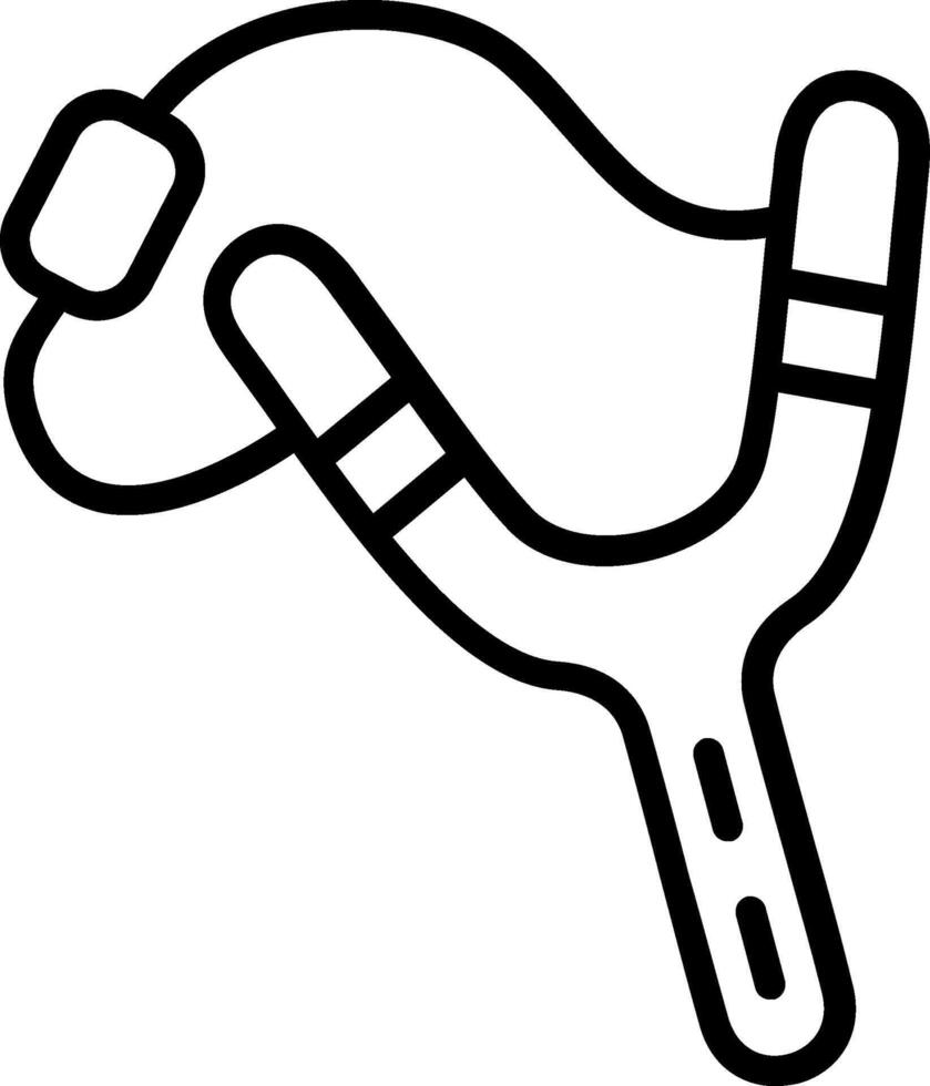 Slingshot Line Icon Design vector