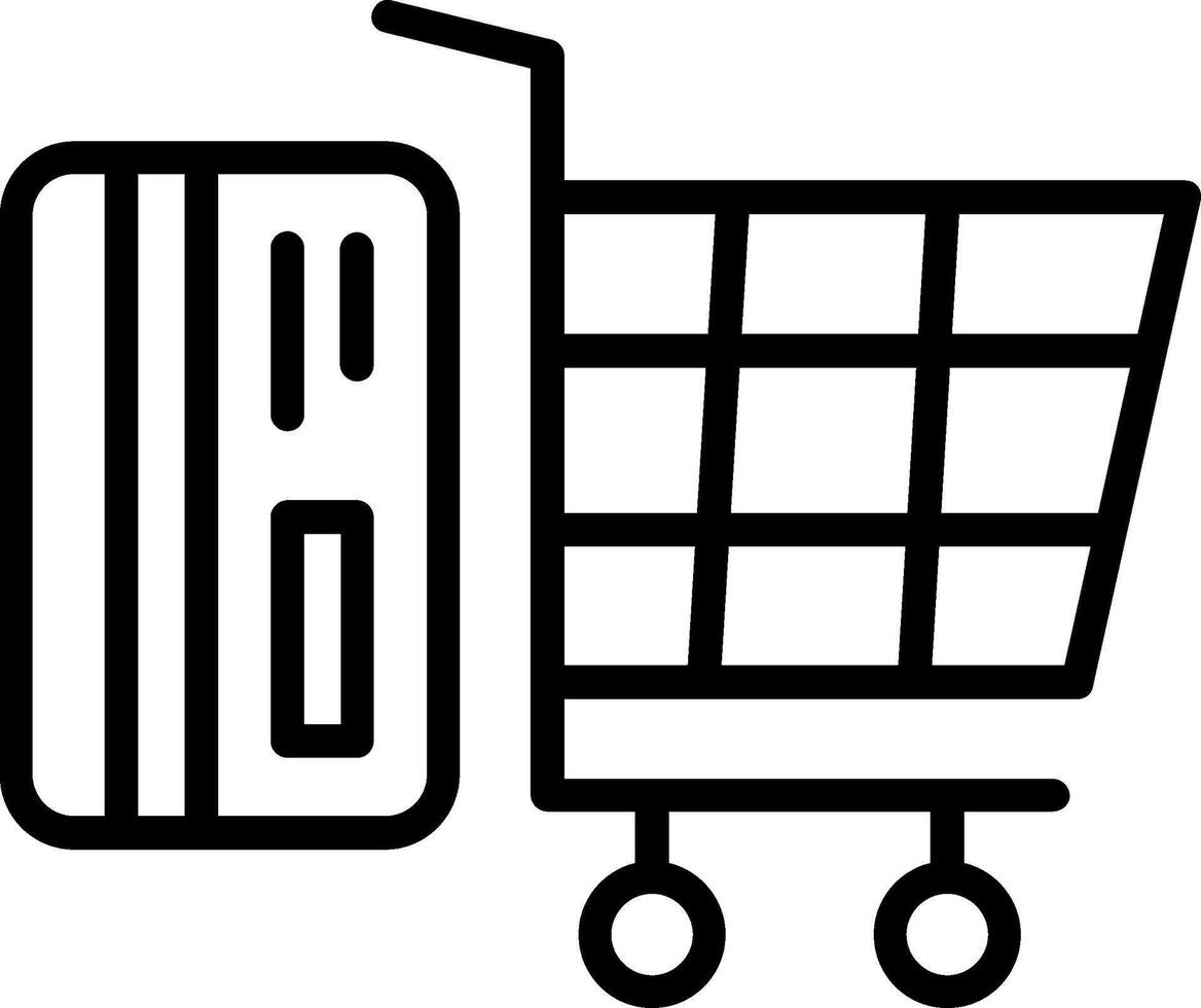Shopping Line Icon Design vector