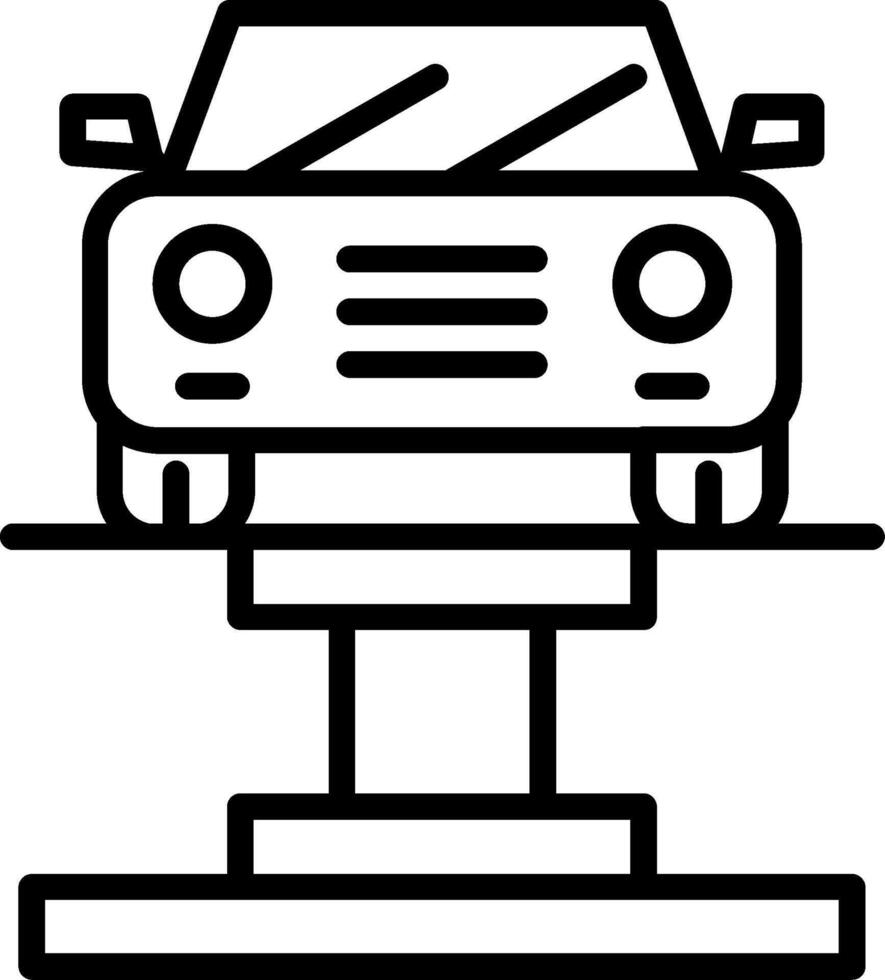 Car Lift Line Icon Design vector