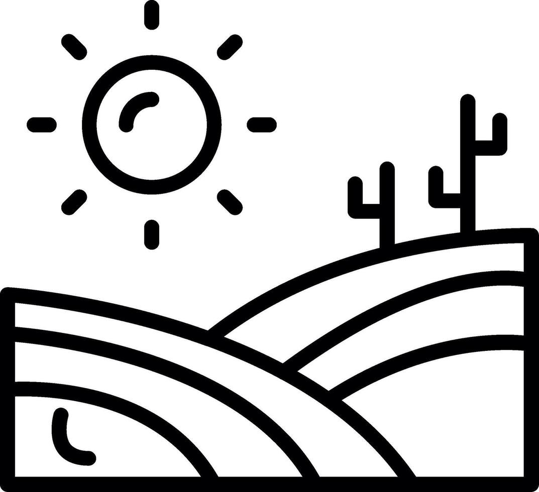 Desert Line Icon Design vector