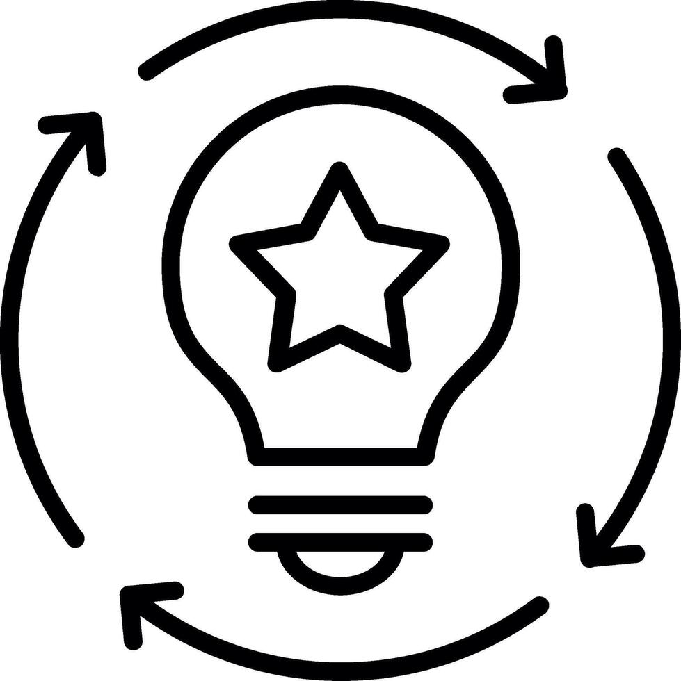Creative Process Line Icon Design vector