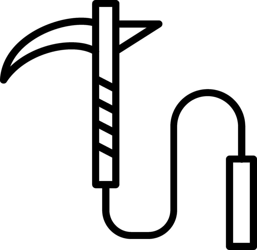 Kusarigama Line Icon Design vector