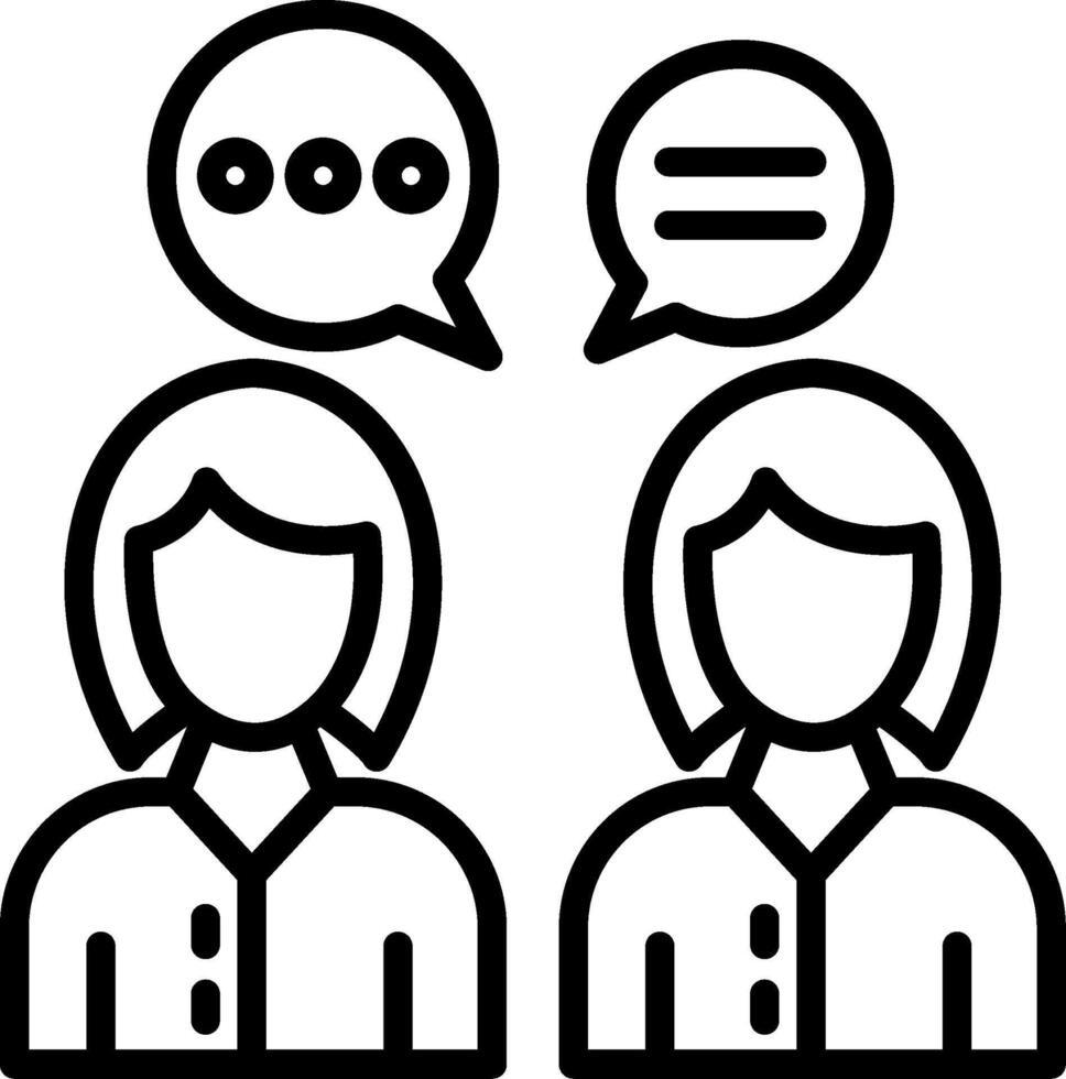 Meeting Line Icon Design vector