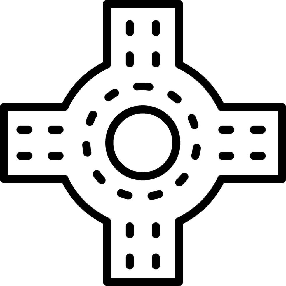 Roundabout Line Icon Design vector