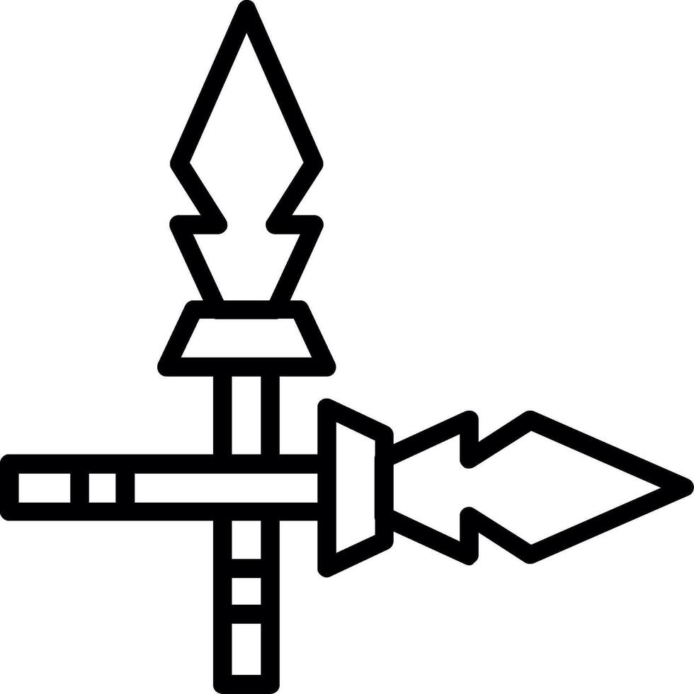 Spears Line Icon Design vector