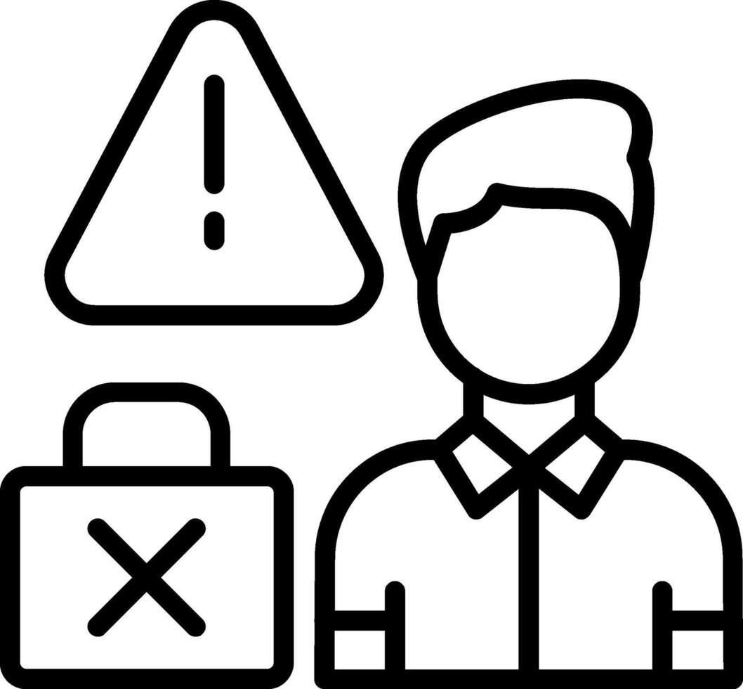 Unemployed Line Icon Design vector