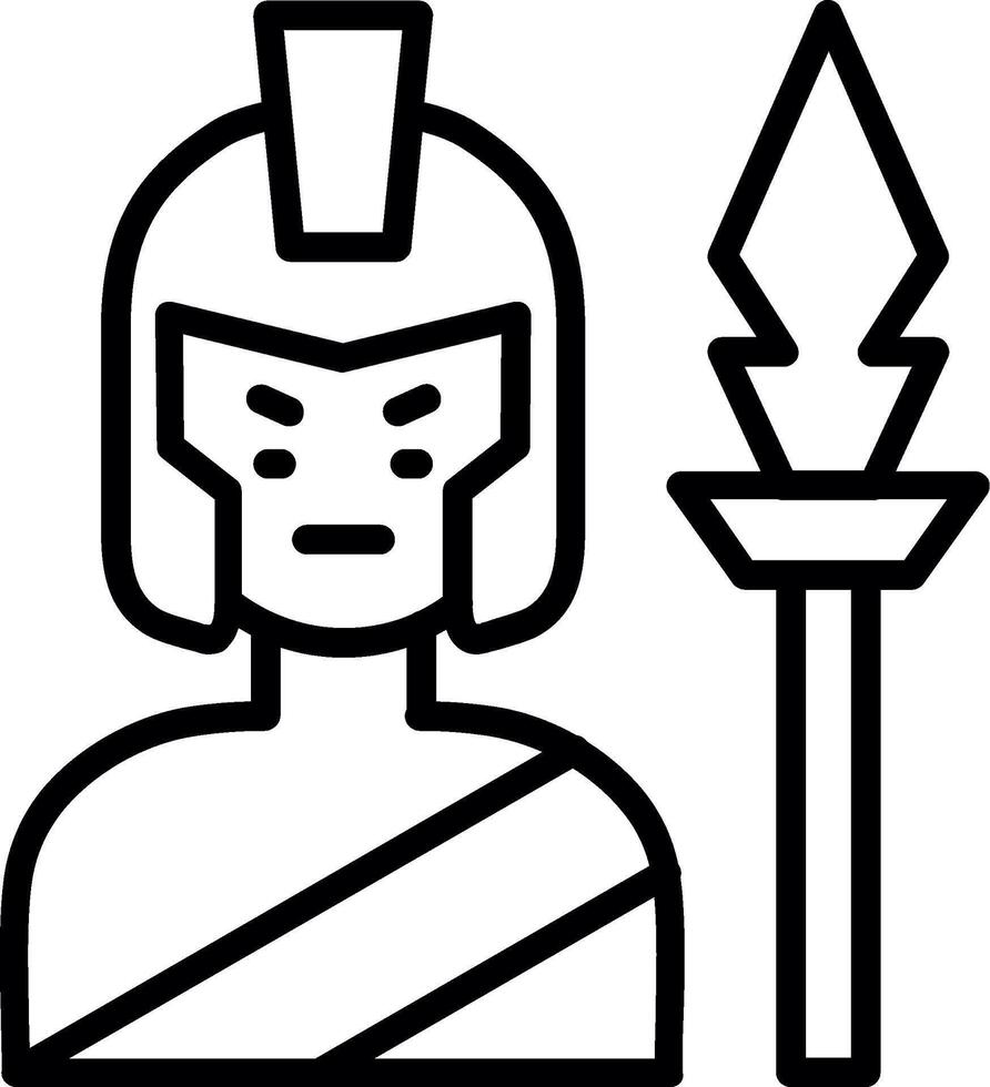 Ares Line Icon Design vector