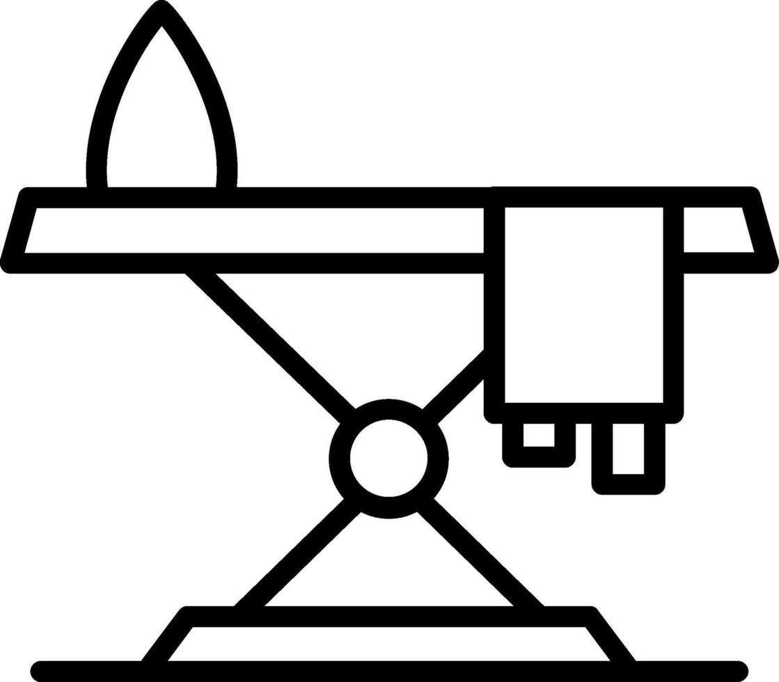 Iron Table Line Icon Design vector