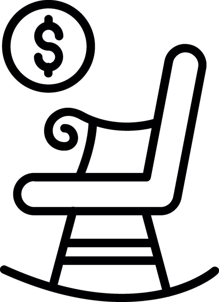 Retirement Line Icon Design vector