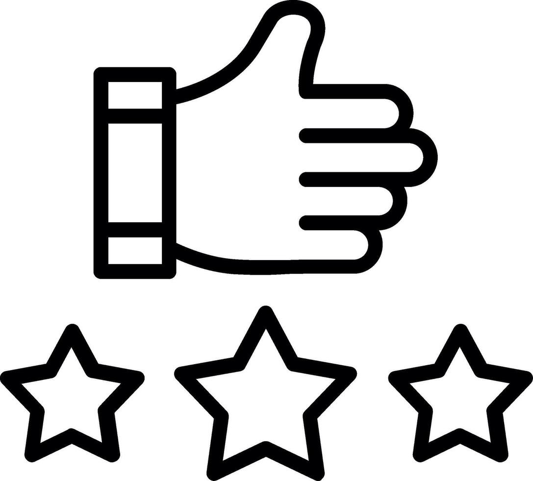 Rating Line Icon Design vector