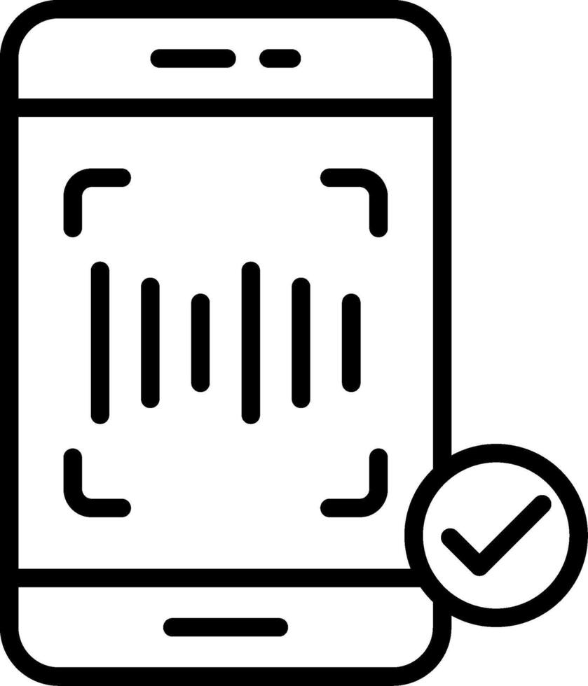 Recognition Line Icon Design vector