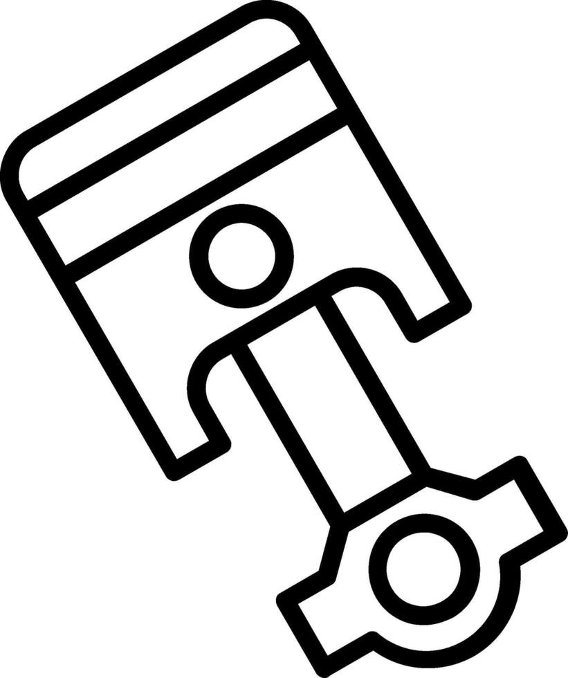 Piston Line Icon Design vector