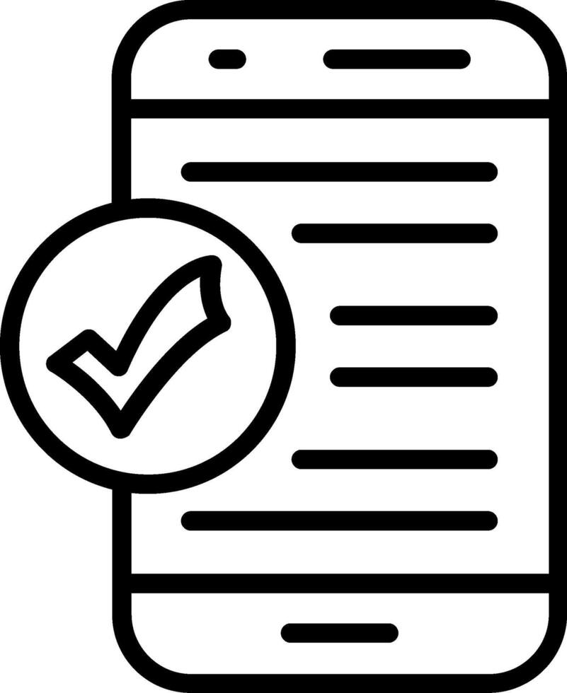 Smartphone Line Icon Design vector
