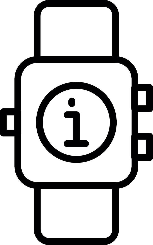 Smartwatch Line Icon Design vector