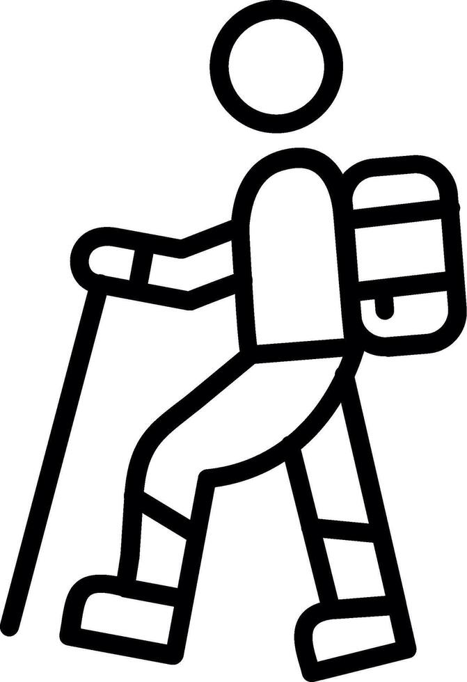 Trekker Line Icon Design vector