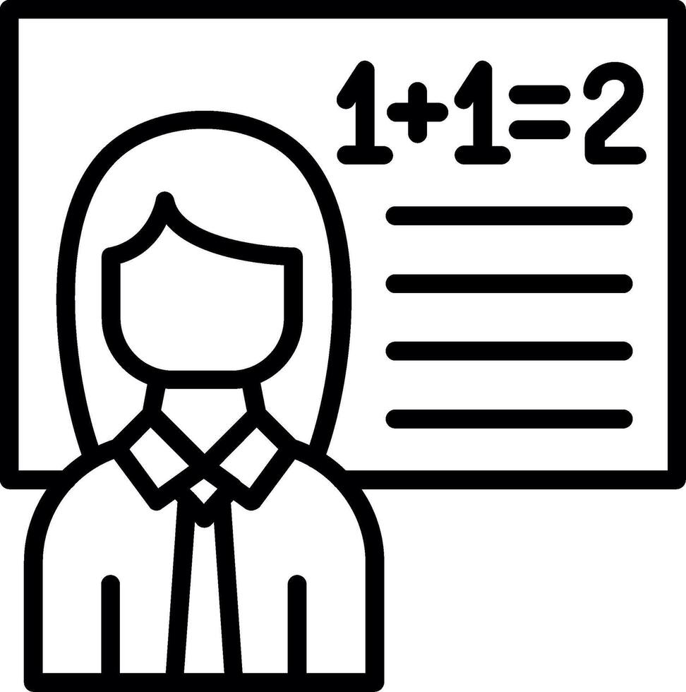 Mathematic Line Icon Design vector