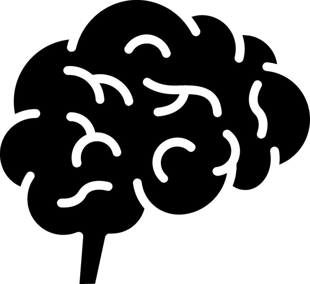 Brain Glyph Icon Design vector