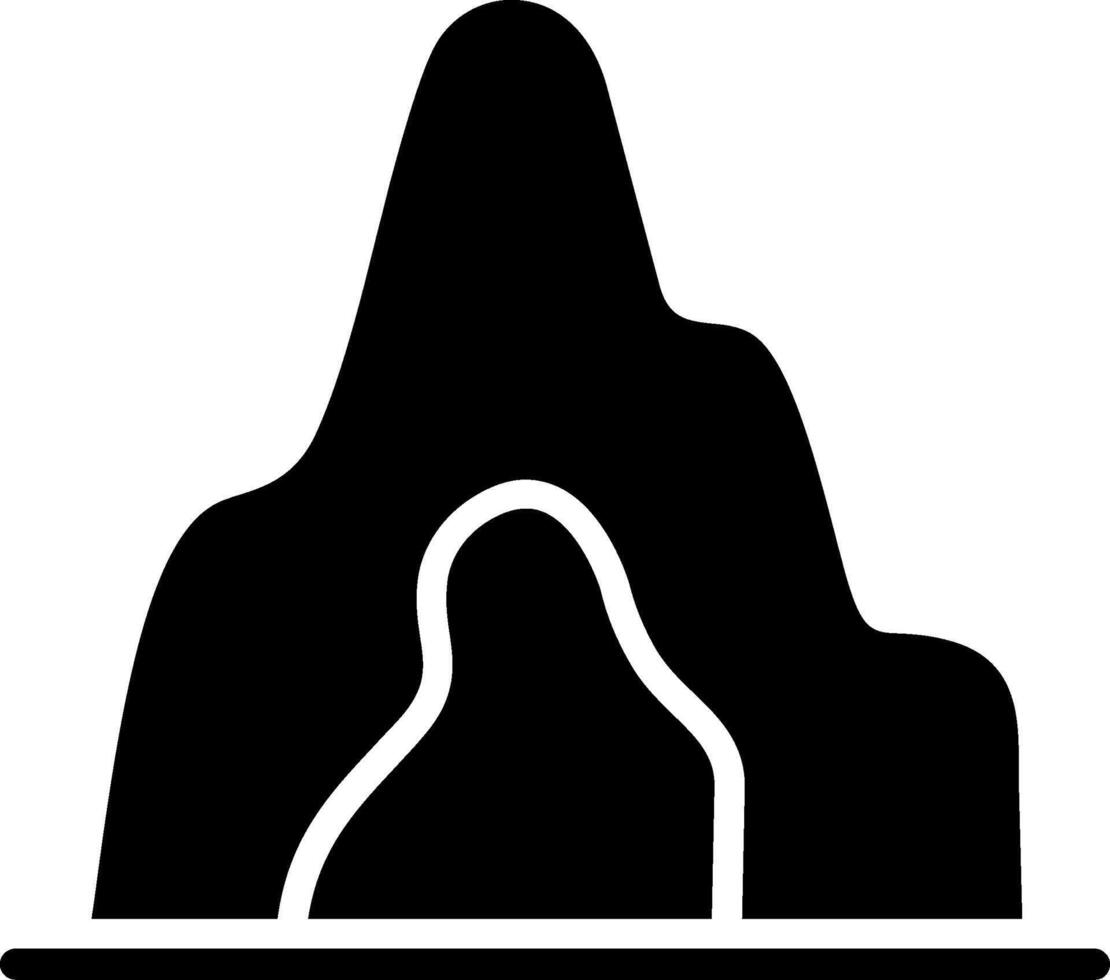 Cave Glyph Icon Design vector