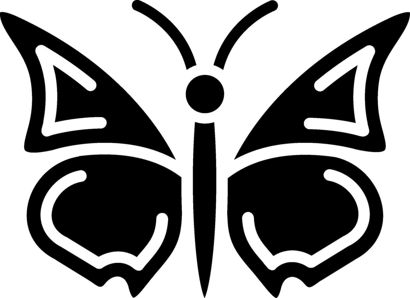 Butterfly Glyph Icon Design vector