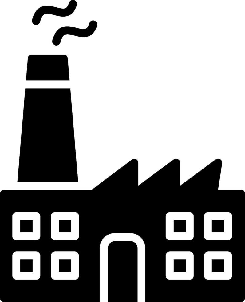 Factory Glyph Icon Design vector