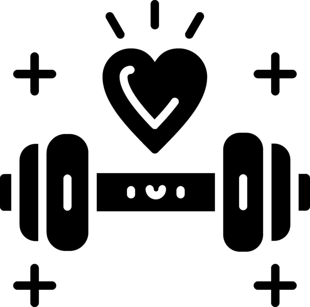 Fitness Glyph Icon Design vector