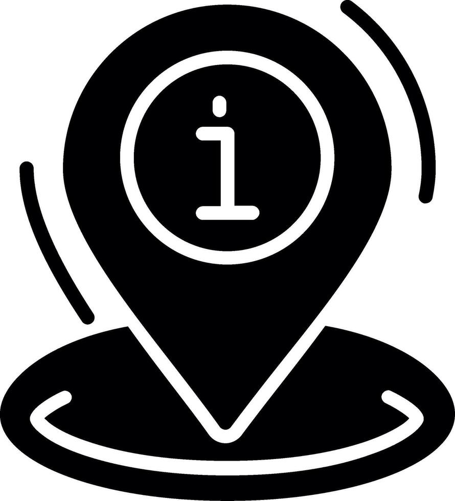 Info Center Location Glyph Icon Design vector