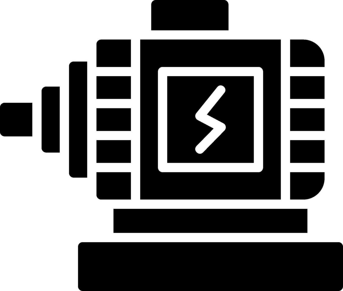 Motor Glyph Icon Design vector